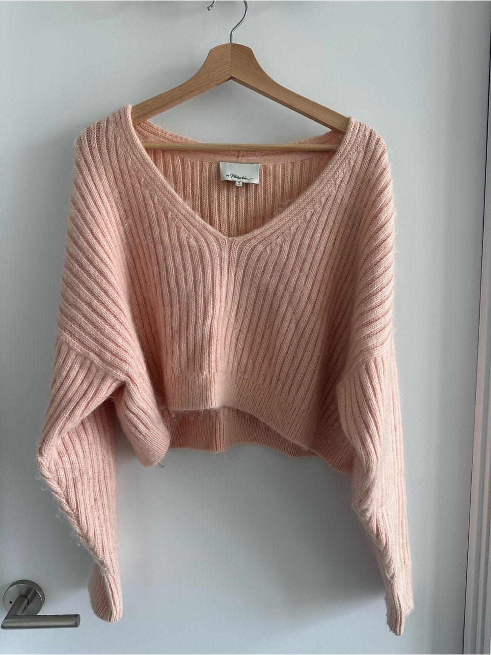 3.1 Phillip Lim Pink Wool Mohair Oversized Sweater Size S